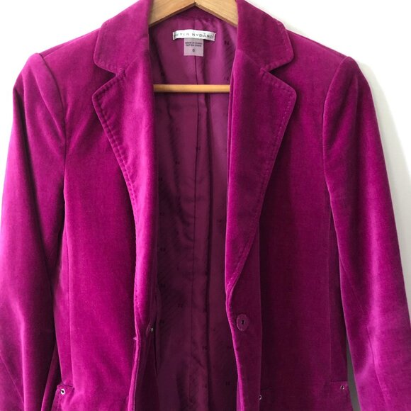 Magenta Velour Jacket - Picture 3 of 6